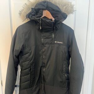 Columbia Women's Black Ski Jacket with Fur Hood